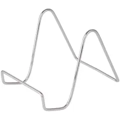 Bard's Plain Silver Wire Easel Stand, 4" H x 3.5" W x 5.5" D