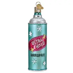 Old World Christmas 4.5 Inch Hairspray Christmas Tree Ornament , Can Ultra Hold Blue