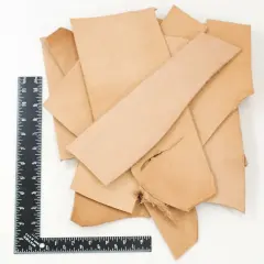 8 LB Vegetable Tan Tooling Cowhide Leather Scraps - HEAVY WEIGHT (7oz-12oz) ELW