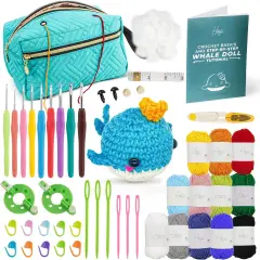 Blue Whale Crochet Kit with Accessories