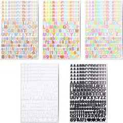 4560 Pieces Multicolor 1/2 Inch Letter Stickers