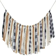 Buffalo Check Plaid Banner Black and White Gingham Spring Summer