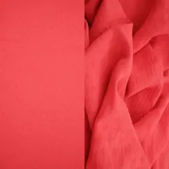 1 Yard Cey Airflow Woven Jacquard Fabric, 59/60&Prime; Wide 100% Polyester CORAL RED