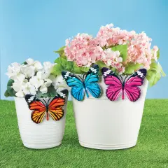 Collections Etc Colorful Butterfly Pot Hangers - Set of 3