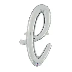 Betallic&reg; 24 inch Script Letter L Silver Air Fill Only