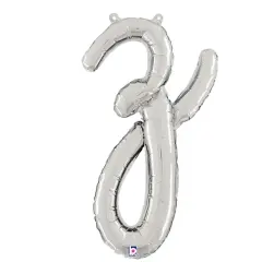 Betallic&reg; 24 inch Script Letter Z Silver Air Fill Only