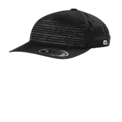 TravisMathew FOMO Novelty Cap Structured Mid Profile Flexfit 110 with Striped Front Panel Black