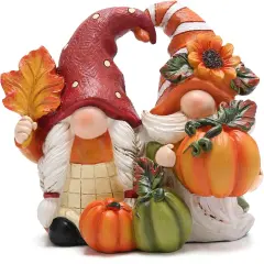 Fall Pumpkin Gnomes Decorations - Orange-red