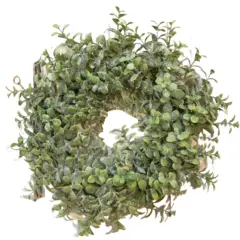 Icy Pebble Eucalyptus Candle Ring 6"