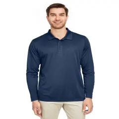Team 365&reg; Men's Zone Performance Long Sleeve Polo SPORT DARK NAVY