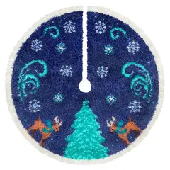 HerrschnersWoodland Wonderland Tree Skirt Latch Hook Kit Multi