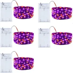 5 Pack 7 FT 20 LED Halloween Fairy Lights Battery Operated