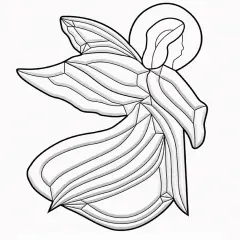 7-1/2" x 6" Exquisite Clear Glass Angel Bevel Cluster EC204