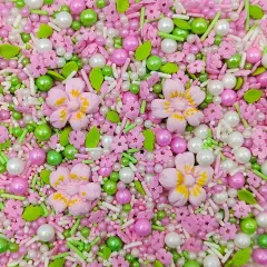 Sprinkles Edible Flowers for Cake Decorating - Pink Flowers