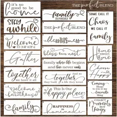 Word Stencils for Painting On Wood Sign Canvas Fabric, (20 Home)