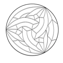 6" Diameter Exquisite Clear Glass Celtic Circle Bevel Cluster EC822