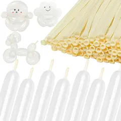 260 Clear Long Balloons for Animals, Thickening Skinny Latex Twisting Balloons for Arch Modeling Magic Clown Birthday Wedding Party Decorations 100pcs