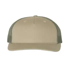 Richardson&reg; Five Panel Trucker Cap P K Loden Grn