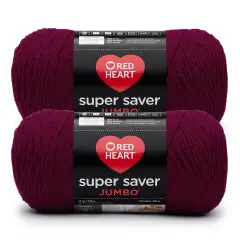 Red Heart Super Saver Yarn 12 Pack-Burgundy