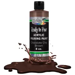 Pouring Masters Chocoloate Brown Ready to Pour Acrylic Pouring Paint - Premium 8-Ounce Pre-Mixed Fluid Acrylic Paint - Fluid Art Supplies for Canvas, Wood, Paper, Tile & Rocks