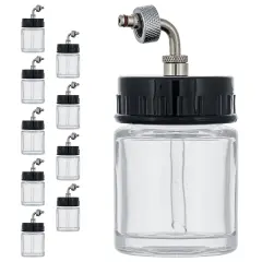 Master Airbrush Brand Box of 10-each TB-007 Empty 3/4-Ounce, (22cc) Glass Bottle for SB84 Side-Feed Mount Airbrush