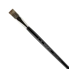Creative Mark Hamburg Premiere Professional Oil Painting Brushes - Flat #18 Oil Paint Brush - Handmade in Germany, Natural & Synthetic Hair Blend, Long Triple-Lacquered Birch Handle