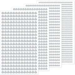 1799pcs Gem Stickers Jewels for Crafts - Self Adhesive Rhinestone Jewel Stickers, Stick on Gems Rhinestones for Crafts, Acrylic Bling Round Stickers, Craft Supplies for Kids 4Sheets 4Sizes Whitesilver