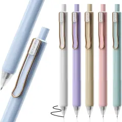 Gel Pens - Black Ink 6pcs 0.5 mm Fine Point Smooth Writing Pen, Office School Supplies