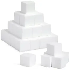 30 Pack Foam Craft Blocks for Modeling, 3 Inch Mini Square Cubes for Sculpting, School Projects (White Polystrene)