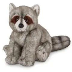 Bearington Rocko Plush Stuffed Animal Raccoon, 13 inches, For Ages 3-14 Grey