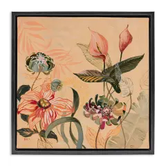 Stupell Industries Tropical Foliage & Blooms Floating Frame Design by Dusza