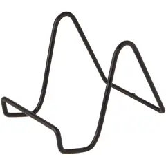 Bard's Vinyl Covered Black Wire Easel Stand, 4" H x 3.5" W x 5.5" D