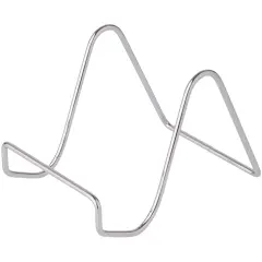 Bard's Plain Silver Wire Easel Stand, 3" H x 3" W x 4.5" D