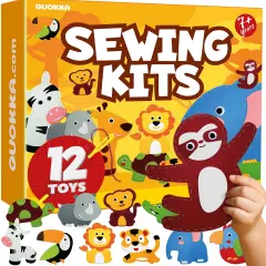 Craft Kits for Kids - 12 Wild Safari Sewing Kit Basic