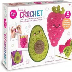 Avocado and Strawberry Stuffie Learn to Crochet Kit