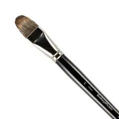 Creative Mark Hamburg Premiere Professional Oil Painting Brushes - Filbert #24 Oil Paint Brush - Handmade in Germany, Natural & Synthetic Hair Blend, Long Triple-Lacquered Birch Handle