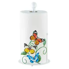 Collections Etc Colorful Butterflies Paper Towel Holder