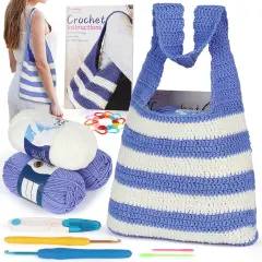 Crochet Shoulder Bag Kit - All In 1 Crochet Bag