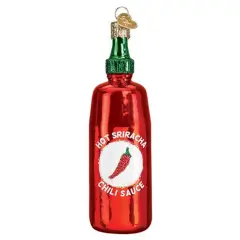 Old World Christmas 4.5 Inch Sriracha Sauce Christmas Tree Ornament , Ornament Chili's Hot Red
