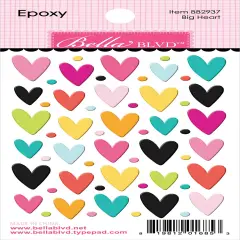 Teen Vibe Caitlyn Epoxy Stickers-Big Heart