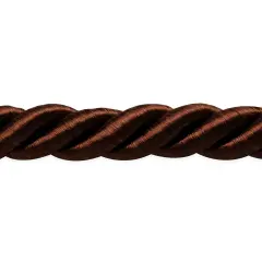 5 yards of Savannah 3/8" Twisted Cord Trim | 5 yard cut Chocolate