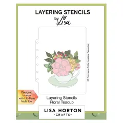 Lisa Horton Crafts Layering Stencils 5"X7"-FloralTeacup
