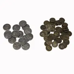 Roll Player: Metal Coins Premium Game Accessory Upgrade, 60 Pieces