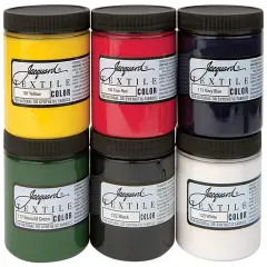 Jacquard Textile Color Set 6/Pkg-8oz. Assorted Colors
