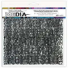 Dina Wakley MEdia Transparencies-Typography Set 2