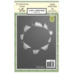 Lisa Horton Crafts A6 Embossing Folder And Die-Torn Aperture