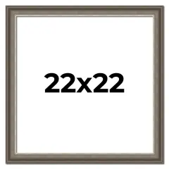 Square Weathered Black Picture Frame - UV Acrylic, Foam Board Backing, Hanging Hardware