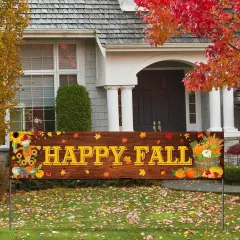 Large Happy Fall Welcome Banner Thanksgiving