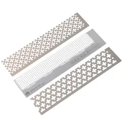 3 Pieces Diamond Painting Ruler Stainless Steel Mesh Ruler 5D Diamond Tool Drawing Ruler with 250, 250 and 408 Blank Grids for DIY Diamond Painting Kits