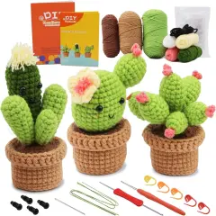 Beginner Crochet Kit - Cactus Plants Family
